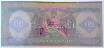 19??. 20Ft elcsúszott fázisnyomat, előlapon csak alapnyomattal T:I,I- / Hungary 19??. 20 Forint shif...