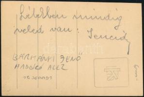 cca 1920-1940 Bárkányi Jenő hadbíró alezredes fényképe, kitüntetésekkel, portréfotó, 9x6 cm