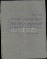 1944 Kivételezettnek minősülő zsidó személy támogatást kérő levele