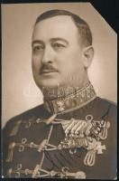 cca 1930-1940 Singler Ferenc alezredes fényképe, fotólap,vágott, a fotó sarkában aláírással, 9x5 cm