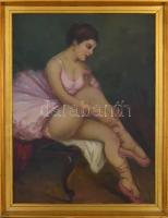 Olvashatatlan jelzéssel: Balerina. Olaj, vászon, fa keretben, 80x60