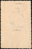 cca 1930-1940 Klie József hadbíró százados fotója, kitüntetésekkel, 9x6 cm