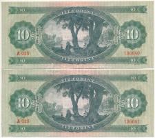 1962. 10Ft (2x) sorszámkövetők T:I 
Adamo F6