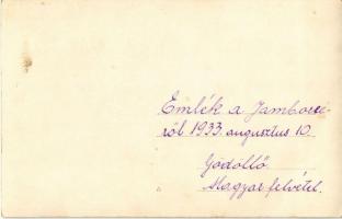 1933 Gödöllő, Salgótarjáni Kőszénbánya rt. cserkészcsapatai. Magyar felvétel / Hungarian scout group...