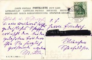 1906 Glückliches Neujahr! Wintersport / skiing, winter sport. B.K.W.I. 2666-1. s: Fritz Schönpflug (...