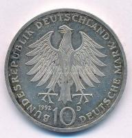 Németország 1992D 10M Ag "Pour le Mérite" T:1-,2 Germany 1992D 10 Mark Ag "Pour le Mé...