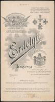 cca 1900 Ottlik Iván (1858-1940) politikus, Ottlik Géza író édesapjának keményhátú fotója, Bp., Erdé...