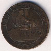 Spanyolország 1870. 10c kínai vagy japán ellenjegyekkel T:3 R!