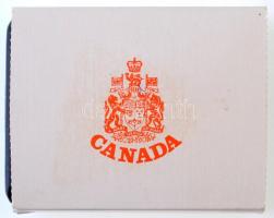 Kanada 1977. 1D Ag "II. Erzsébet / Ezüstjubileum" dísztokban T:1 Canada 1977. 1 Dollar Ag ...