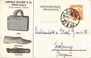 1924 Szeged, Leopold Reitzer & Co. nádtáska és nádpapucs gyára / Export Schilftaschen und Schilf...
