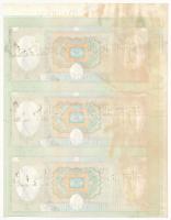 1973. Táncsics 01 "PRÓBA FORMA" bankjegy terv barna előoldali nyomata üres hátlappal, 3db-...