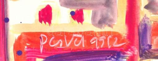 Csepeli Németh Miklós (1934-2012): Utcakép, akvarell, papír, jelzett, datált (99), 15x45 cm