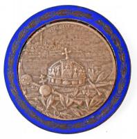 Osztrák-Magyar Monarchia 1917. "Zita / 1916. December 30" koronázási zománcozott, bronzozo...