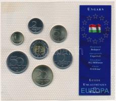 1995-2003. 1-100Ft (7xklf) nem hivatalos forgalmi szett, különböző évjáratú érmékből, műanyag tokban LAATSTE CIRCULATIENMUNTEN IN FORINT sorozat T:1,1-