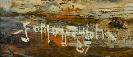 Somogyi-Soma László (1927-2004): Tél. Olaj, farost, jelzett, datált (85), keretben, 60×80 cm