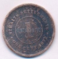 Straits Settlements / Brit gyarmat 1872 1c Cu "Viktória" T:3- hullámos 
Straits Settlemen...