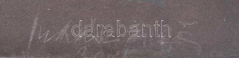 Juhász Erika (1926-2018): Síkplasztika, jelzett, üvegezett keretben, 41×50 cm