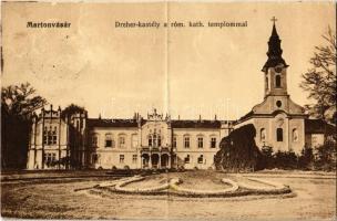 1922 Martonvásár, Dreher kastély, Római katolikus templom. Fogyasztási Szövetkezet kiadása (fa)