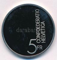 Svájc 1985. 5Fr Cu-Ni "A zene európai éve" T:PP ujjlenyomat Switzerland 1985. 5 Francs Cu-...