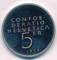 Svájc 1979. 5Fr Cu-Ni "Albert Einstein születésének 100. évfordulója / Képlet" T:1 (PP) uj...