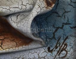 Jelzés nélkül: Virágcsokor. Bőrplasztika. Kis sérülésekkel 55x45 cm Keretben