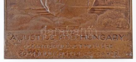 1931. "A Justice for Hungary óceán repülése emlékére 1931. július hó 15-16, 25 óra, 40p" e...