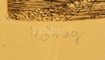 Kádas István (1941- ): Kőszeg Belváros, rézkarc, papír, jelzett, 39,5×49,5 cm