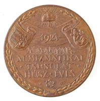 1921. "A Magyar Numizmatikai Társulat húsz éves / A Béke harmadik évében" kétoldalas Br em...