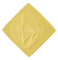 2012. "111 éves a Magyar Numizmatikai Társulat" kétoldalas, jelzett Au emlékérem, tanúsítv...