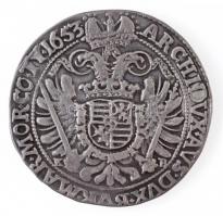 1653K-B Tallér Ag "III. Ferdinánd" Körmöcbánya (28,31g) T:2- lyuktömés / Hungary 1653K-B T...