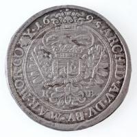 1695K-B 1/2 Tallér Ag "I. Lipót" Körmöcbánya (14,21g) T:1- ph. / Hungary 1695K-B Thaler Ag...