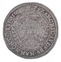 1697K-B 1/2 Tallér Ag "I. Lipót" Körmöcbánya (14,26g) T:2 patina / Hungary 1697K-B Thaler ...