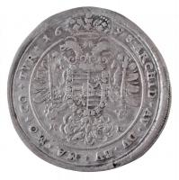 1693K-B 1/4 Tallér Ag "I. Lipót" Körmöcbánya (7,09g) T:2- / Hungary 1693K-B 1/4 Thaler Ag ...