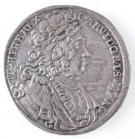 1718K-B 1/2 Tallér Ag III. Károly Körmöcbánya (14,37g) T:1- juszt. / Hungary 1718K-B 1/2 Thaler Ag Charles III Kremnitz (14,37g) C:AU adjusted  Huszár: 1609-1610., Unger II.: 1186.