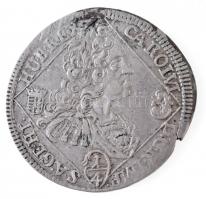 1739N-B 1/4 Tallér Ag &quot;III. Károly&quot; Nagybánya (7,08g) T:2,2-  rep., juszt. / Hungary 1739N-B 1/4 Thaler Ag &quot;Charles III&quot; Baie Mare (7,08g) C:XF.VF crack, adjusted Huszár 1623., Unger II.: 1194.