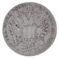 Ausztria 1809C Tallér Ag "II. Ferenc" Prága (27,90g) T:3 / Austria 1809C Thaler Ag "F...