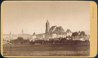 cca 1880 Zágráb, katedrális, keményhátú fotó, Zágráb, Jv. A. Standl, 6x10 cm/ cca 1880 Cathedral of Zagreb, board photo, Zagreb, Jv. A. Standl, 6x10 cm