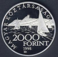 1998. 2000Ft Ag "Balatoni hajók" T:PP Csak 10.000db!