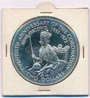 Cook-szigetek 1973. 2D Ag "II. Erzsébet / A koronázás 20. évfordulójára" lezárt tokban T:B...