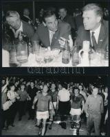 cca 1950-1960 Vegyes labdarúgás tétel, 6 db, közte MTK-Tatabánya tétel, a focisták között több fotón...