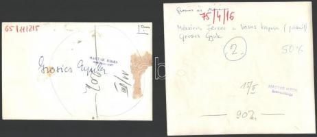 cca 1950-1960 Vegyes labdarúgás tétel, 6 db, közte MTK-Tatabánya tétel, a focisták között több fotón...