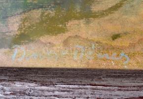 Diener Dénes jelzéssel: Utca. Pasztell, karton, üvegezett fa keretben, 39,5x49 cm