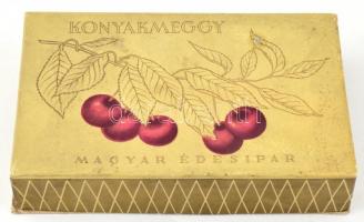 Konyakmeggy papírdoboz, Bp., Magyar Édesipar, kissé foltos, 11x18x3 cm