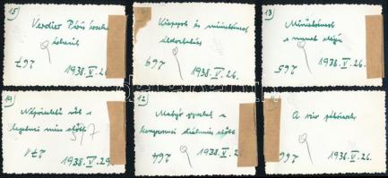 1938 Az Eucharisztikus Kongresszus és a Szent Év eseményein készült budapesti és vidéki fotók, 11 db...