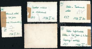 1938 Az Eucharisztikus Kongresszus és a Szent Év eseményein készült budapesti és vidéki fotók, 11 db...