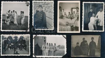 cca 1930-1940 Magyar katonafotók, részben feliratozva, 28 db, 4×6 és 6×9 cm közötti méretekben