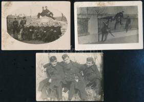 cca 1930-1940 Magyar katonafotók, részben feliratozva, 28 db, 4×6 és 6×9 cm közötti méretekben