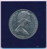 Új-Zéland 1969. 1D Cu-Ni "II. Erzsébet / Cook megérkezésének bicentenáriuma" műanyag tokba...