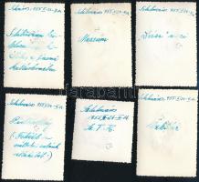 1955 Sztálinváros (Dunaújváros), városképek, 12 db fotó, 6×6 és 6×9 cm