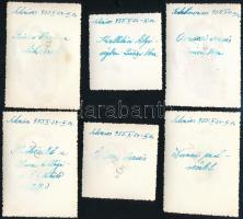 1955 Sztálinváros (Dunaújváros), városképek, 12 db fotó, 6×6 és 6×9 cm